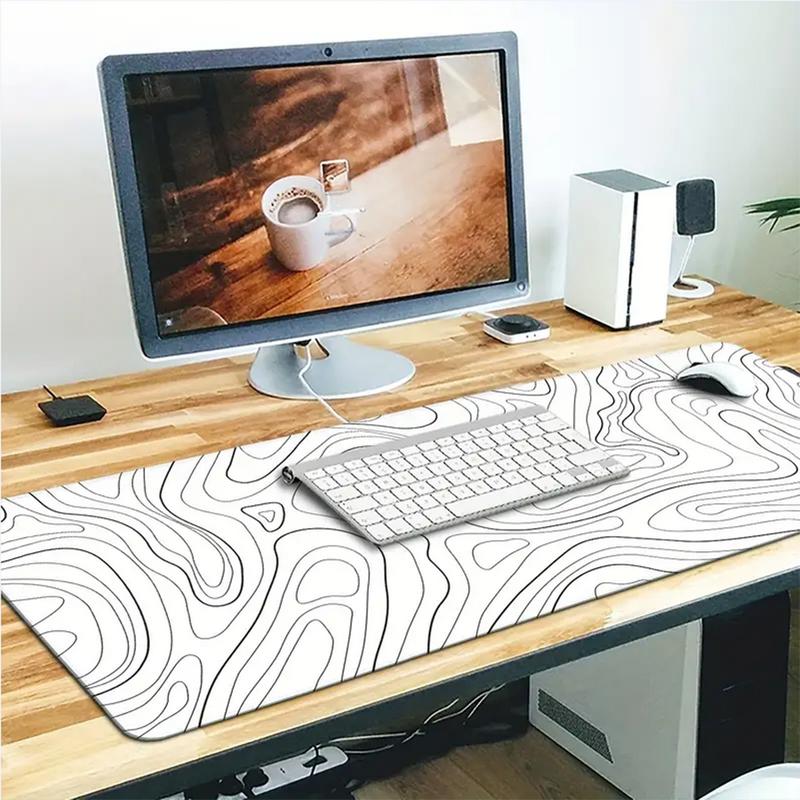 Extended Mouse Pad Large Size Mousepad for Gaming Office Home 80X30Cm Black White Map
