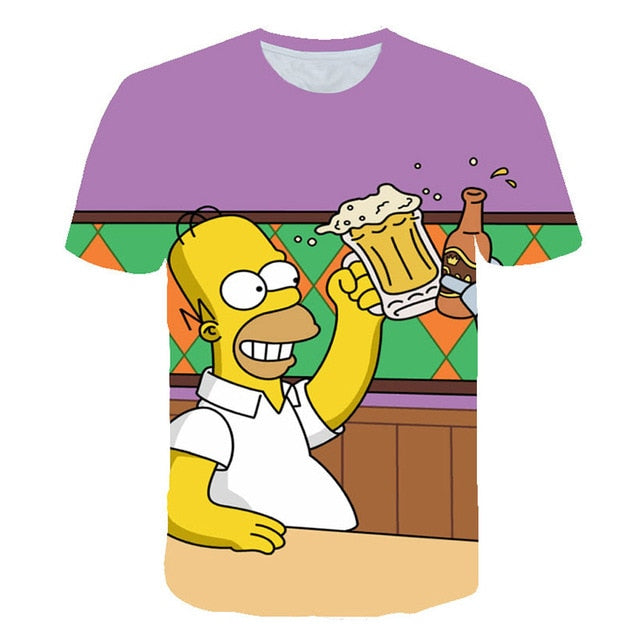 The Simpsons Homer 3d Print T Shirt Bart Simpson House Clothing Homer Simpsons Sweatshirt Costume Men/women Simpson Family Shirt-3