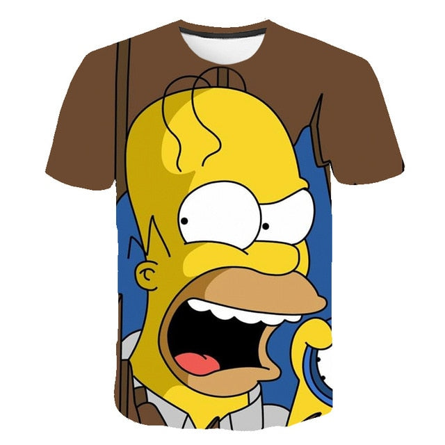 The Simpsons Homer 3d Print T Shirt Bart Simpson House Clothing Homer Simpsons Sweatshirt Costume Men/women Simpson Family Shirt-1