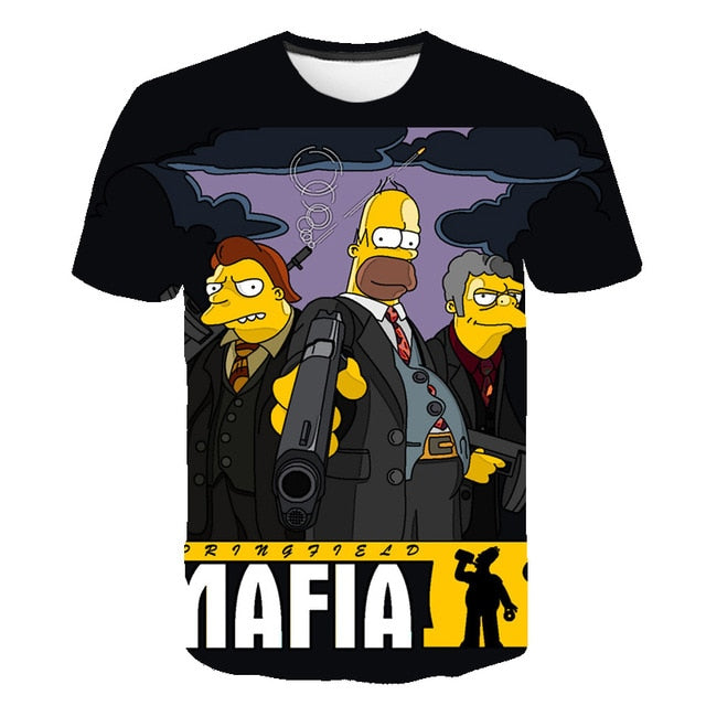 The Simpsons Homer 3d Print T Shirt Bart Simpson House Clothing Homer Simpsons Sweatshirt Costume Men/women Simpson Family Shirt-4