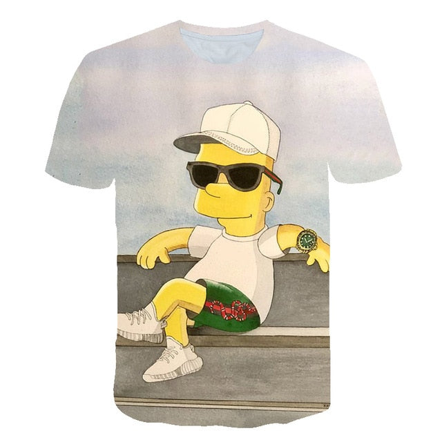 The Simpsons Homer 3d Print T Shirt Bart Simpson House Clothing Homer Simpsons Sweatshirt Costume Men/women Simpson Family Shirt-8