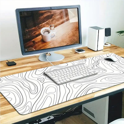 Extended Mouse Pad Large Size Mousepad for Gaming Office Home 80X30Cm Black White Map