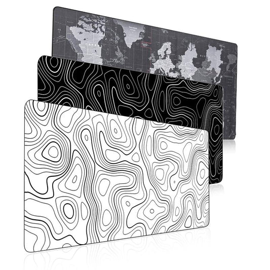 Extended Mouse Pad Large Size Mousepad for Gaming Office Home 80X30Cm Black White Map