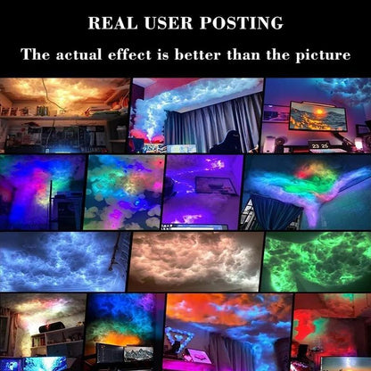 Cloud Lights, Ceiling Cotton Clouds, Cloud LED Lights Fluffy Ceiling, RGB Music Sync Multi Color Changing Light Strips, Atmosphere Night Light, for Bedroom, Party, Gaming Room,6.6Ft/2M Room,3.3Ft/1M