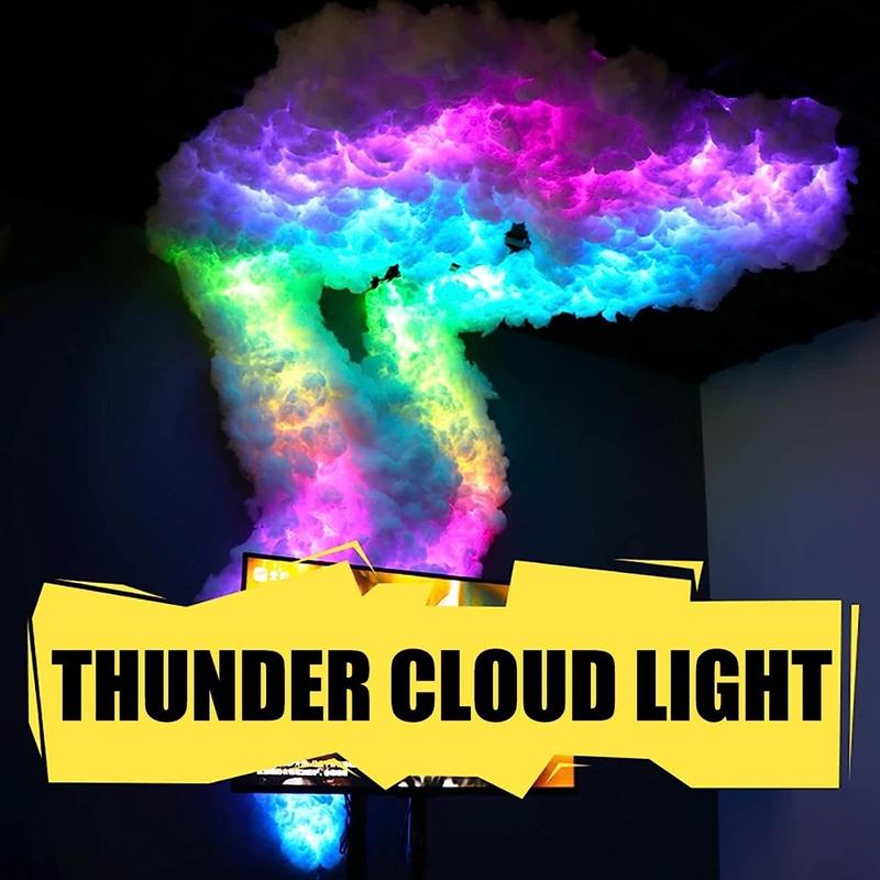 Cloud Lights, Ceiling Cotton Clouds, Cloud LED Lights Fluffy Ceiling, RGB Music Sync Multi Color Changing Light Strips, Atmosphere Night Light, for Bedroom, Party, Gaming Room,6.6Ft/2M Room,3.3Ft/1M