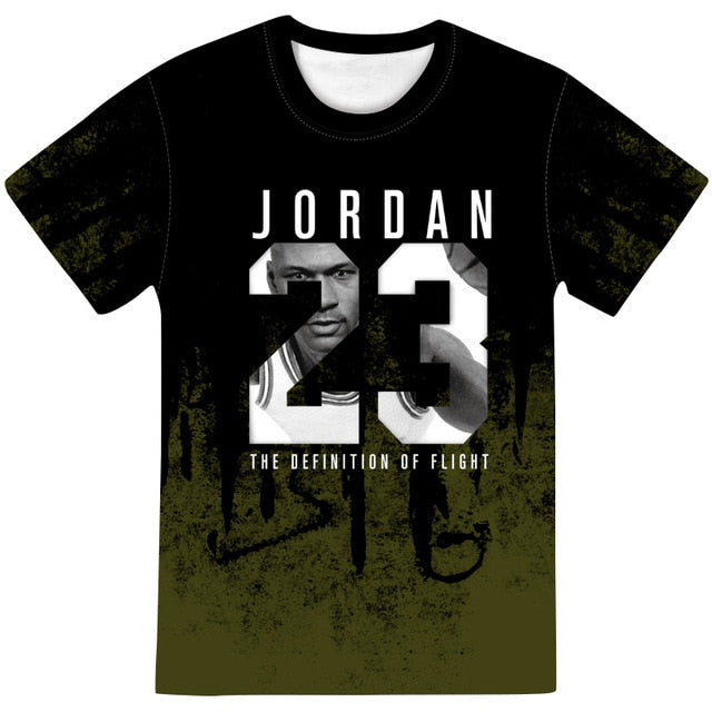 Man's Jordan 23 3D T Shirts Men Camouflage O-neck Fashion Printed 23 Hip-Hop Tee Camisetas Clothing Casual Top-11