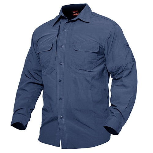 Shirts Men Summer Quick Drying Military Tactical Shirts Long Sleeve Breathable Combat Work Shirt Man Clothing-9